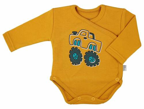 Olivier Koala Body rozpinane - musztardowe