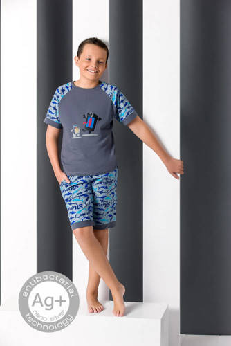 PY2008 Piżama chłopięca Passion grafit