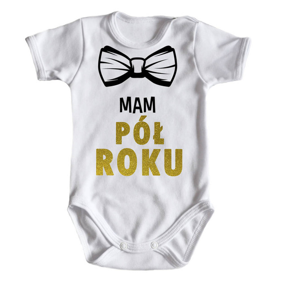 "MAM PÓŁ ROKU" Moocha Body krótki rękaw biały 