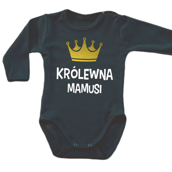 "KRÓLEWNA MAMUSI" Moocha Body długi rękaw czarny 