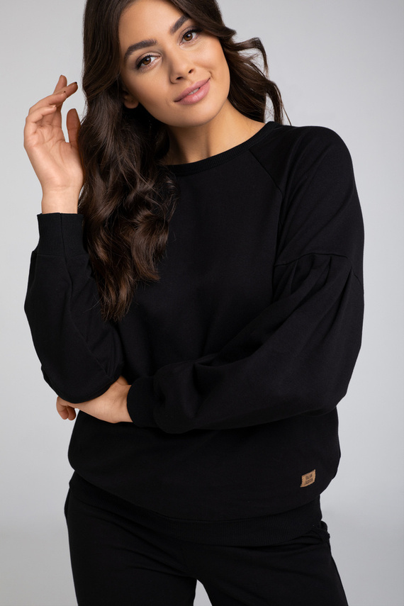 Parma Komplet Damski długi rękaw, spodnie Italian Fashion - czarny