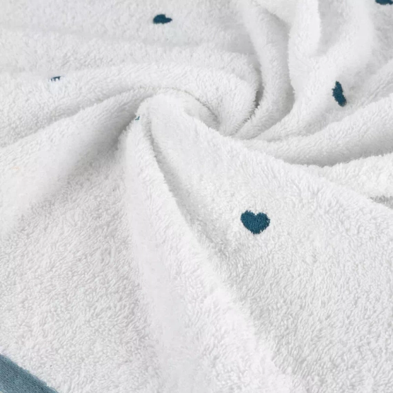 Baby 58 Ręcznik dziecięcy Serca Eurofirany biały/niebieski