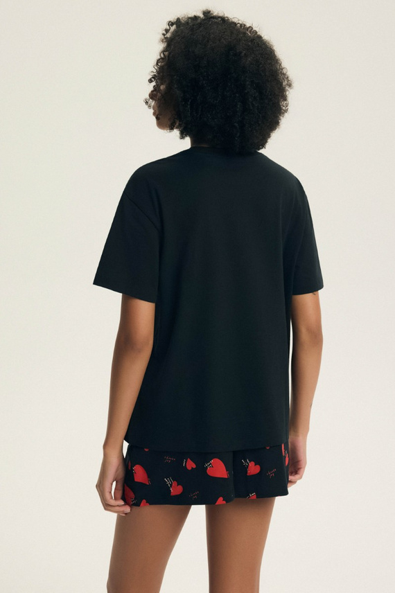 Piżama damska Elain 44497 Henderson – bawełna 100%, szorty, serduszka