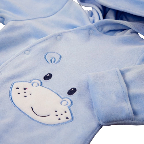 "Baby Love" Ewa Klucze Pajac welurowy - niebieski 