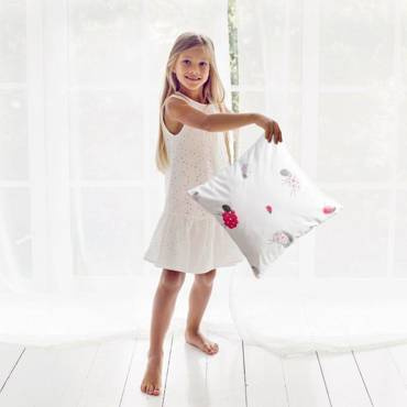 Poszewka dziecięca Design91 Kids 3 biały/różowy