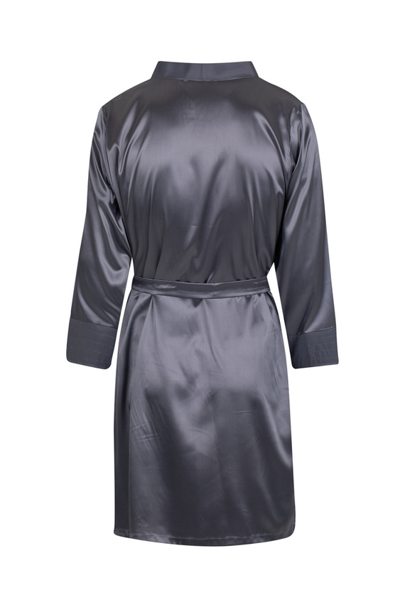 Ares Szlafrok męski satynowy ByShelly - szary