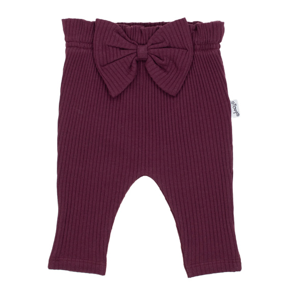 217016 Alisa Spodnie bawełniane Nicol prążek z kokardką