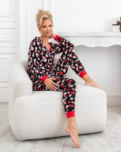 Santi Long Piżama damska Donna - czarna