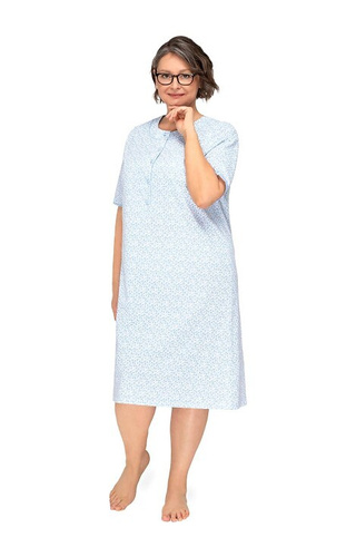 263 Basia I rozpinana koszula nocna Martel - niebieska 