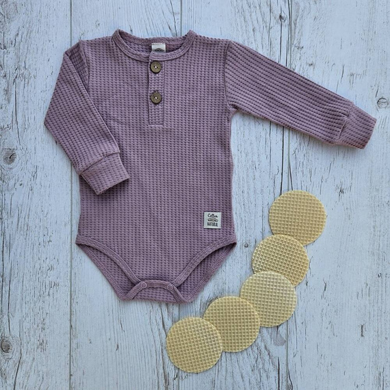 "Natural Waffel" Makoma Body polo z długim rękawem pink