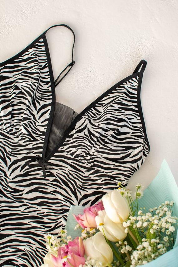 746 Savannah Koszulka nocna De Lafense - biały-czarny