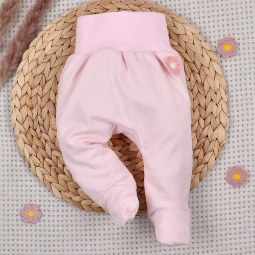 NINI Little Flowers półśpiochy niemowlęce 100% bawełna organiczna z haftem ABN-5756/JRO