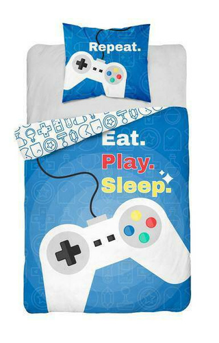 3623 A Pościel bawełniana Holland Collection Gamer pady Detexpol niebieski