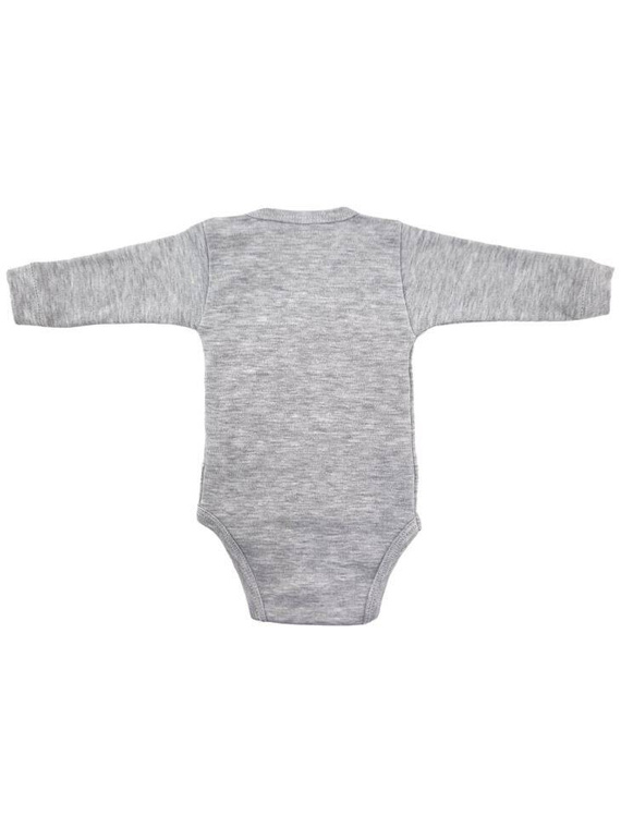 "Music" Terjan Body rozpinane z długim rękawem - szary