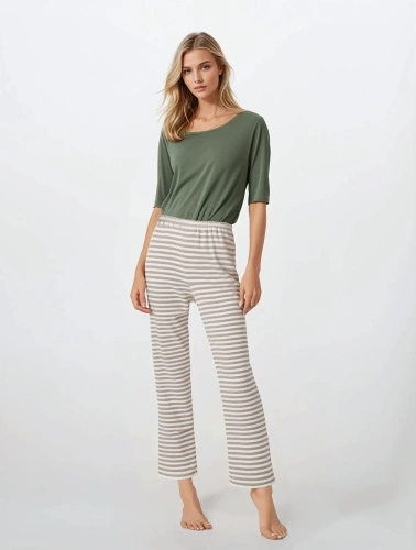 Forest Whispers Piżama damska Momenti Per Me green