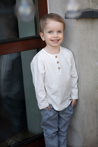 Charlie Pinokio Bluzka polo z guzikami - ecru