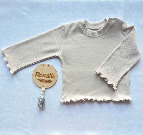 BI012 Mamatti Bluzka dziewczęca - jasny beż