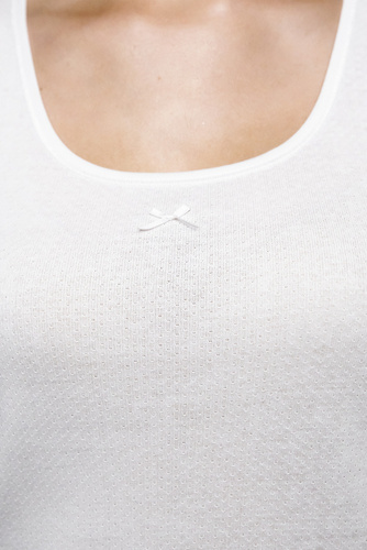 Debi Koszulka damska szerokie ramiączka Italian Fashion - biały