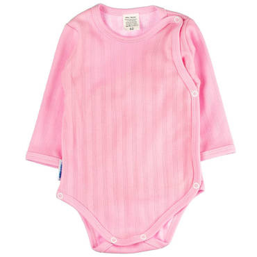 Prążkowane body Martex body kopertowe niemowlęce różowy