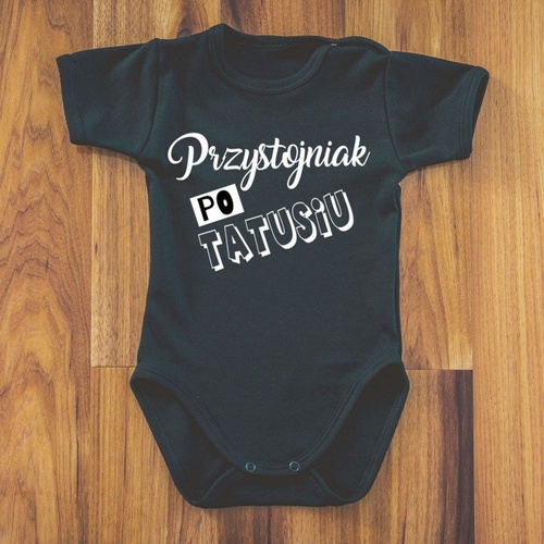 Body krótki rękaw "Przystojniak po TATUSIU 2" Moocha białe
