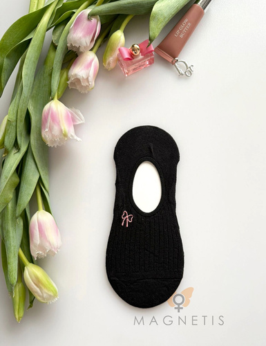 Baleriny damskie YN-251131 Magnetis – wiskozowe, prążkowane z silikonem na pięcie