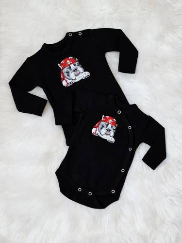 Pirat Bambarillo Body z długim rękawem kopertowe czarny