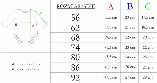212097 Tola Nicol Body z długim rękawem