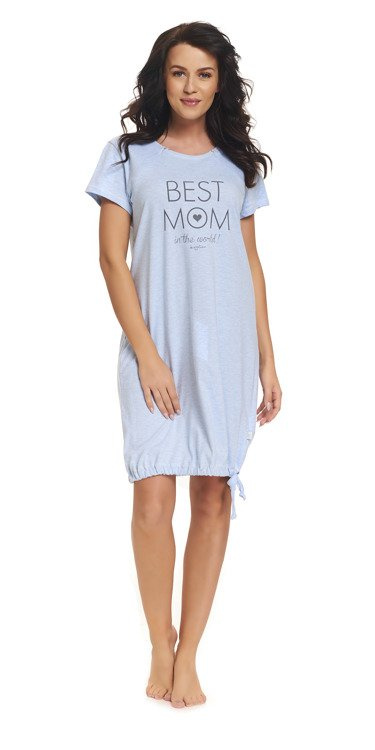 9081 Koszula nocna ciążowa i do karmienia Dobranocka - blue grey