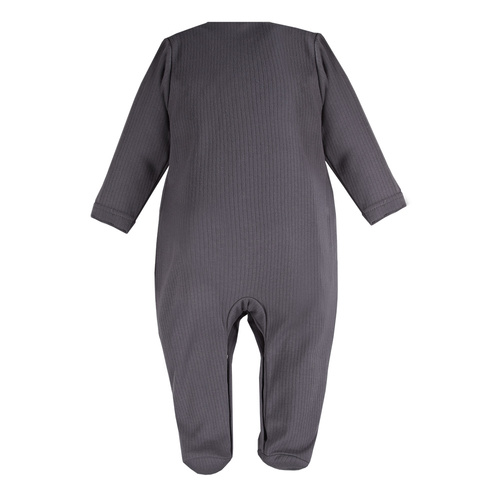 Magic Eevi Pajac ze stópkami - grafit prążek