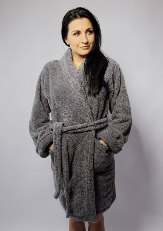 Eliza Podomka Szlafrok Damski Dkaren - szary