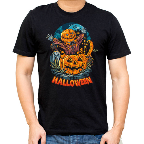 "HALLOWEEN człowiek w dyni" Moocha koszulka męska czarny