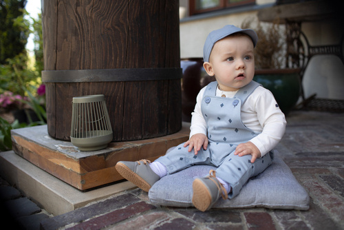 Charlie Pinokio Ogrodniczki chłopięce - niebieski