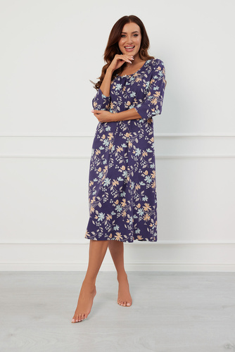 Pulia koszula nocna, rękaw 3/4 Italian Fashion - druk