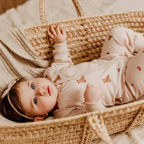 Hearts & Bears Eevi Pajac bez stópek - różowy