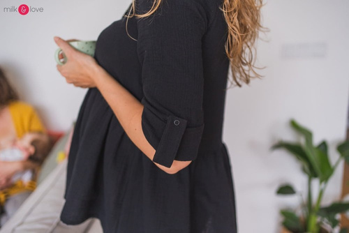 Mother Nature Milk&Love Tunika do karmienia indygo w kropki