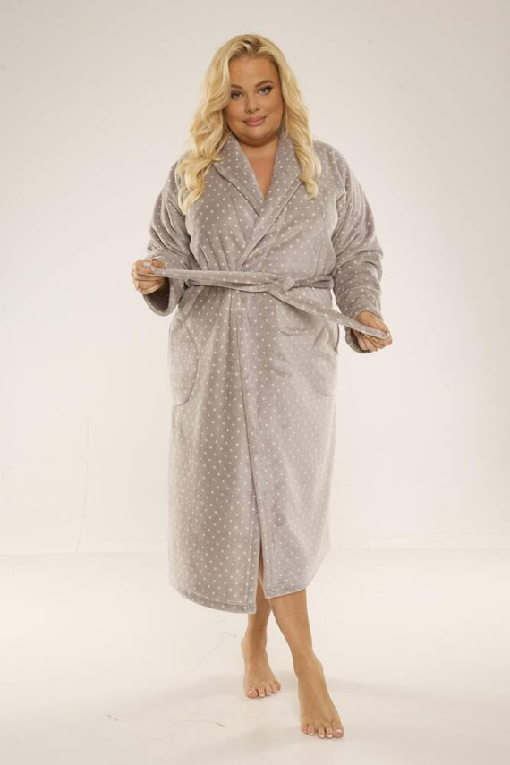 548 Melanie Długi Szlafrok damski Forex - szary