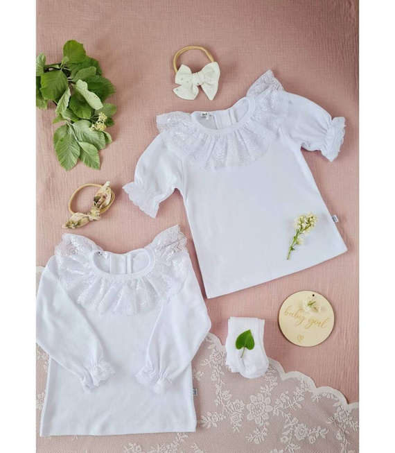 181K/DR Princess Bluzka z długim rękawem Marija - biały