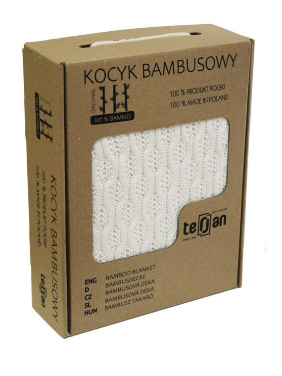 Squares Kocyk bambusowy Terjan - vanilla