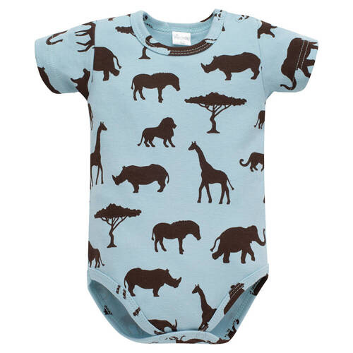 Safari Pinokio Body niemowlęce  - afryka niebieski