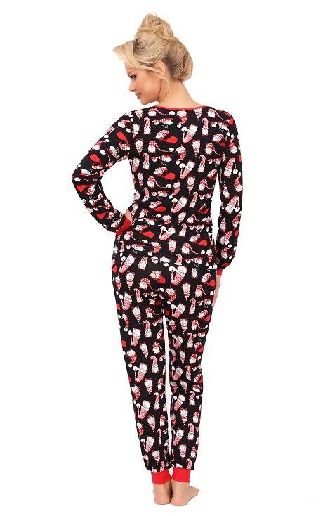 Santi Long Piżama damska Donna - czarna