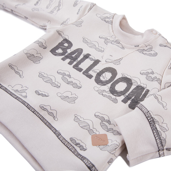 Balloons Eevi Bluza dresowa- beż druk