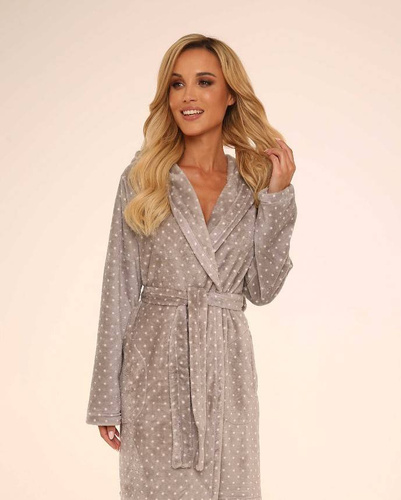 548 Melanie Długi Szlafrok damski Forex - szary