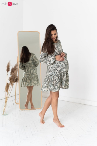 Lovely Dress Milk&Love sukienka ciążowa i do karmieniagranatowa w print