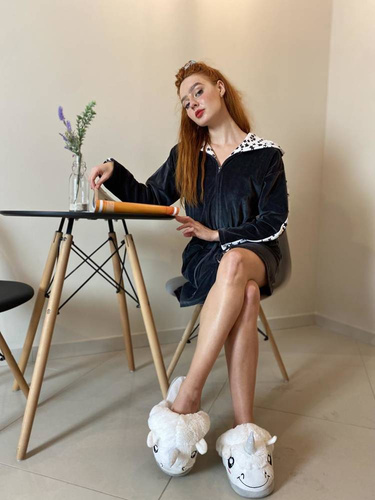 438 Marisol Szlafrok damski - grafitowy