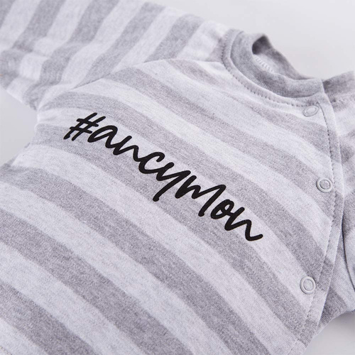 Ancymon Eevi Bluzka niemowlęca 2-pak - szary/zielony