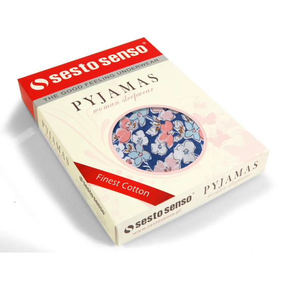 Awa Long Koszula nocna Sesto Senso morela kwiaty