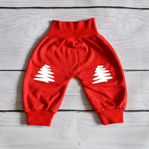 Spodnie świąteczne z choinką Moocha czarny 