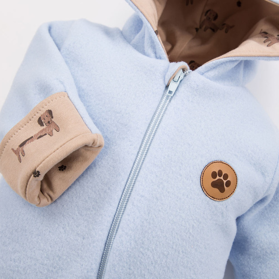 Mellow Eevi Pajac z kapturem - różowy