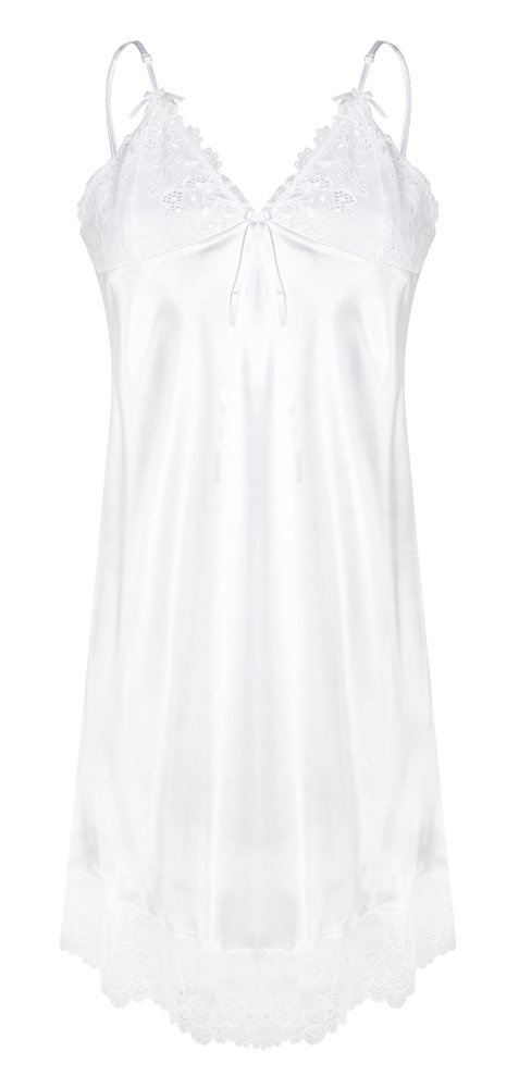 Karmen Halka satynowa koszulka damska DKaren - biała