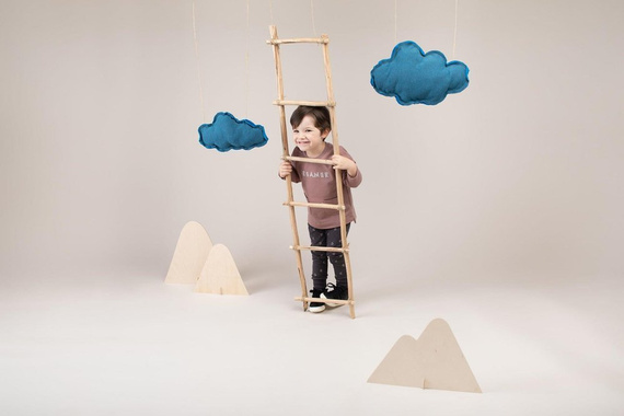 "Dreamer" Pinokio Legginsy niemowlęce - grafit druk